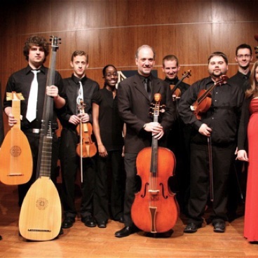With students from the GVSU Early Music Ensemble, 2008